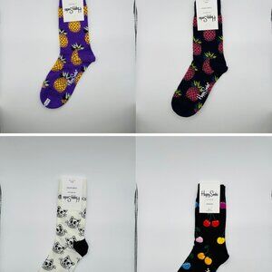4 Pairs Happy Socks Size Medium Unisex NWT
